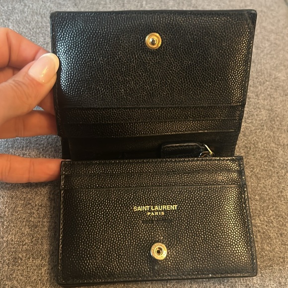 YSL Matelasse leather card case wallet - Picture 2 of 5